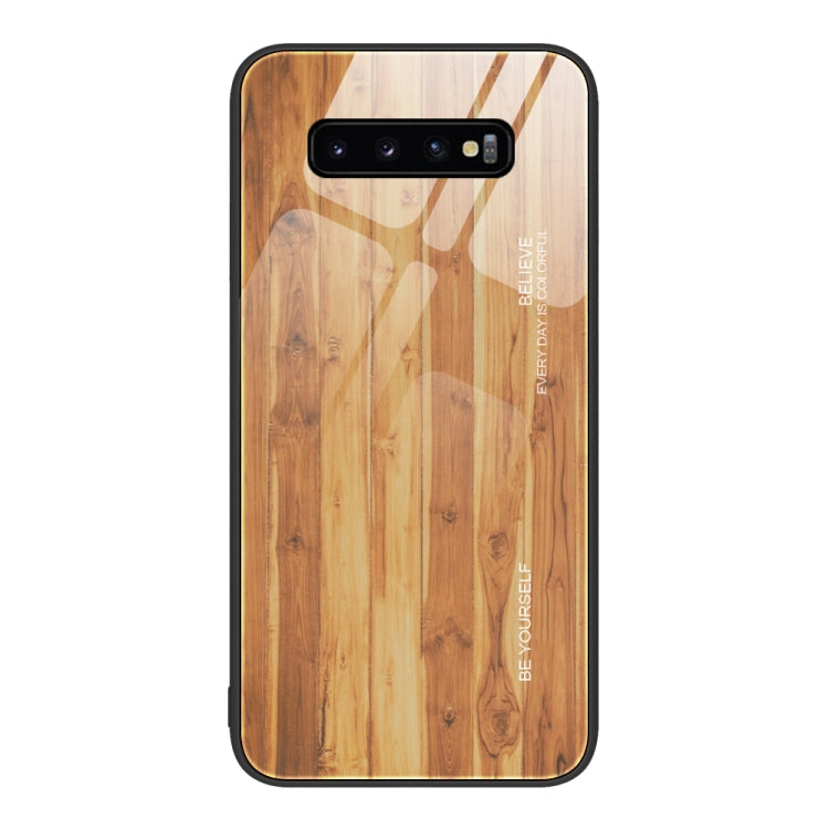 Custodia protettiva per telefono in vetro con venature del legno, For Samsung Galaxy M52 5G, For Samsung Galaxy S9+, For Samsung Galaxy S10+, For Samsung Galaxy S22+ 5G