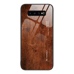 Custodia protettiva per telefono in vetro con venature del legno, For Samsung Galaxy M52 5G, For Samsung Galaxy S9+, For Samsung Galaxy S10+, For Samsung Galaxy S22+ 5G