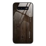 Custodia protettiva per telefono in vetro con venature del legno, For Samsung Galaxy M52 5G, For Samsung Galaxy S9+, For Samsung Galaxy S10+, For Samsung Galaxy S22+ 5G