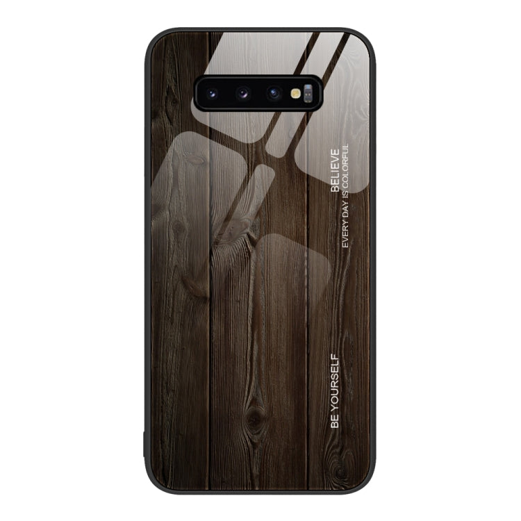 Custodia protettiva per telefono in vetro con venature del legno, For Samsung Galaxy M52 5G, For Samsung Galaxy S9+, For Samsung Galaxy S10+, For Samsung Galaxy S22+ 5G
