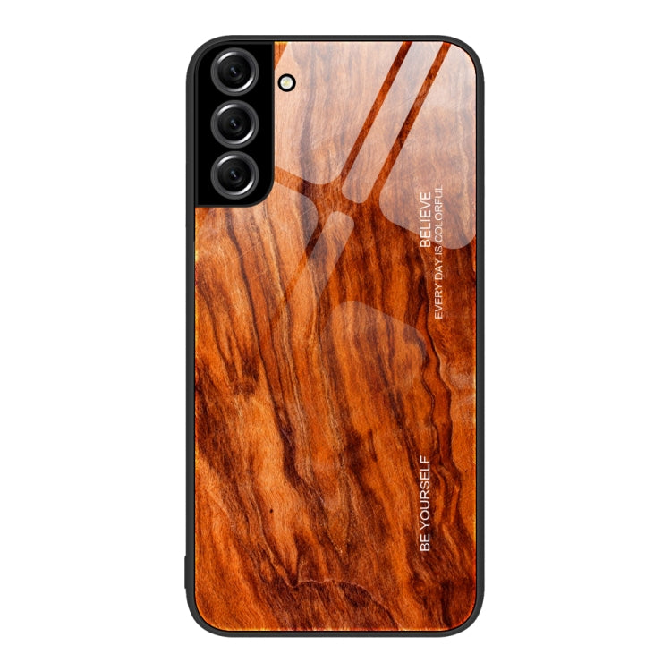 Custodia protettiva per telefono in vetro con venature del legno, For Samsung Galaxy M52 5G, For Samsung Galaxy S9+, For Samsung Galaxy S10+, For Samsung Galaxy S22+ 5G