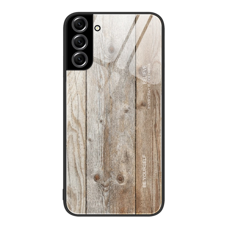 Custodia protettiva per telefono in vetro con venature del legno, For Samsung Galaxy M52 5G, For Samsung Galaxy S9+, For Samsung Galaxy S10+, For Samsung Galaxy S22+ 5G