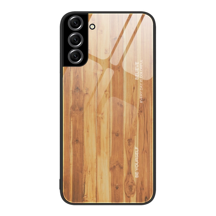 Custodia protettiva per telefono in vetro con venature del legno, For Samsung Galaxy M52 5G, For Samsung Galaxy S9+, For Samsung Galaxy S10+, For Samsung Galaxy S22+ 5G