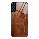 Custodia protettiva per telefono in vetro con venature del legno, For Samsung Galaxy M52 5G, For Samsung Galaxy S9+, For Samsung Galaxy S10+, For Samsung Galaxy S22+ 5G