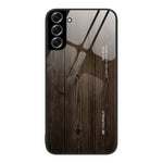 Custodia protettiva per telefono in vetro con venature del legno, For Samsung Galaxy M52 5G, For Samsung Galaxy S9+, For Samsung Galaxy S10+, For Samsung Galaxy S22+ 5G