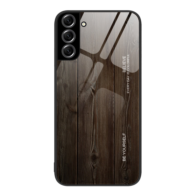 Custodia protettiva per telefono in vetro con venature del legno, For Samsung Galaxy M52 5G, For Samsung Galaxy S9+, For Samsung Galaxy S10+, For Samsung Galaxy S22+ 5G