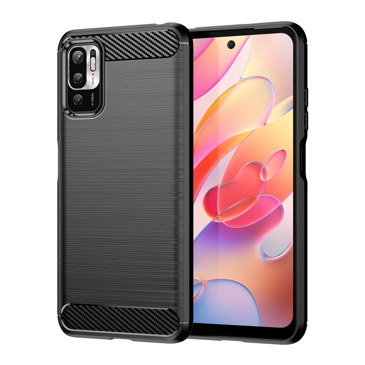 Custodia per telefono TPU in fibra di carbonio con trama spazzolata, For Xiaomi Poco M3 Pro 5G, For Xiaomi Poco X3 GT, For Xiaomi Poco X4 NFC 5G, For Xiaomi Poco M4 Pro 5G, For Xiaomi Poco F4, For Xiaomi Poco X4 Pro 5G, For Xiaomi Poco M4 Pro