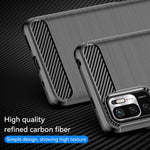 Custodia per telefono TPU in fibra di carbonio con trama spazzolata, For Xiaomi Poco M3 Pro 5G, For Xiaomi Poco X3 GT, For Xiaomi Poco X4 NFC 5G, For Xiaomi Poco M4 Pro 5G, For Xiaomi Poco F4, For Xiaomi Poco X4 Pro 5G, For Xiaomi Poco M4 Pro