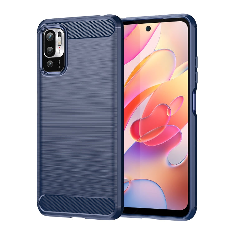 Custodia per telefono TPU in fibra di carbonio con trama spazzolata, For Xiaomi Poco M3 Pro 5G, For Xiaomi Poco X3 GT, For Xiaomi Poco X4 NFC 5G, For Xiaomi Poco M4 Pro 5G, For Xiaomi Poco F4, For Xiaomi Poco X4 Pro 5G, For Xiaomi Poco M4 Pro