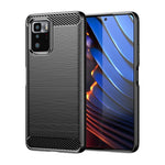 Custodia per telefono TPU in fibra di carbonio con trama spazzolata, For Xiaomi Poco M3 Pro 5G, For Xiaomi Poco X3 GT, For Xiaomi Poco X4 NFC 5G, For Xiaomi Poco M4 Pro 5G, For Xiaomi Poco F4, For Xiaomi Poco X4 Pro 5G, For Xiaomi Poco M4 Pro