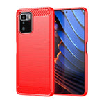 Custodia per telefono TPU in fibra di carbonio con trama spazzolata, For Xiaomi Poco M3 Pro 5G, For Xiaomi Poco X3 GT, For Xiaomi Poco X4 NFC 5G, For Xiaomi Poco M4 Pro 5G, For Xiaomi Poco F4, For Xiaomi Poco X4 Pro 5G, For Xiaomi Poco M4 Pro
