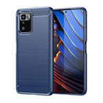 Custodia per telefono TPU in fibra di carbonio con trama spazzolata, For Xiaomi Poco M3 Pro 5G, For Xiaomi Poco X3 GT, For Xiaomi Poco X4 NFC 5G, For Xiaomi Poco M4 Pro 5G, For Xiaomi Poco F4, For Xiaomi Poco X4 Pro 5G, For Xiaomi Poco M4 Pro