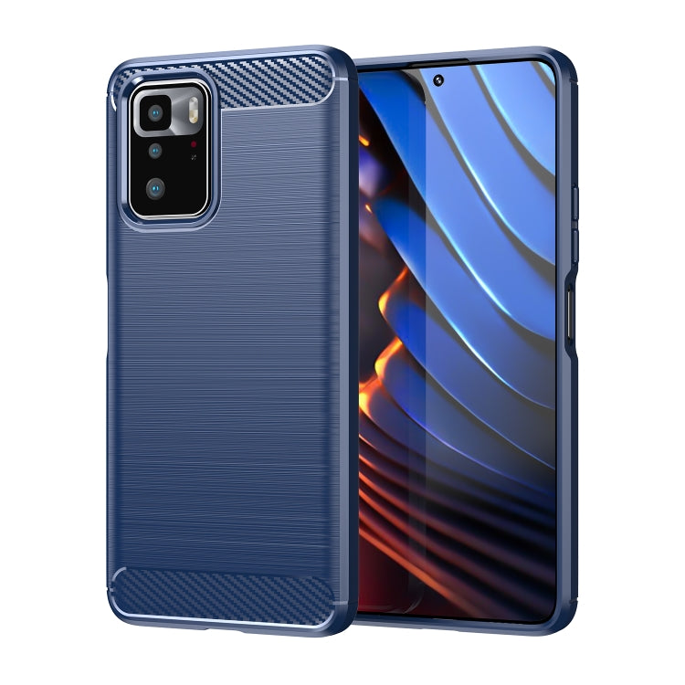 Custodia per telefono TPU in fibra di carbonio con trama spazzolata, For Xiaomi Poco M3 Pro 5G, For Xiaomi Poco X3 GT, For Xiaomi Poco X4 NFC 5G, For Xiaomi Poco M4 Pro 5G, For Xiaomi Poco F4, For Xiaomi Poco X4 Pro 5G, For Xiaomi Poco M4 Pro