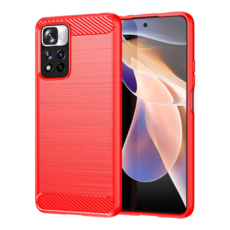 Custodia per telefono TPU in fibra di carbonio con trama spazzolata, For Xiaomi Poco M3 Pro 5G, For Xiaomi Poco X3 GT, For Xiaomi Poco X4 NFC 5G, For Xiaomi Poco M4 Pro 5G, For Xiaomi Poco F4, For Xiaomi Poco X4 Pro 5G, For Xiaomi Poco M4 Pro