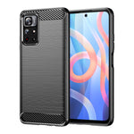 Custodia per telefono TPU in fibra di carbonio con trama spazzolata, For Xiaomi Poco M3 Pro 5G, For Xiaomi Poco X3 GT, For Xiaomi Poco X4 NFC 5G, For Xiaomi Poco M4 Pro 5G, For Xiaomi Poco F4, For Xiaomi Poco X4 Pro 5G, For Xiaomi Poco M4 Pro