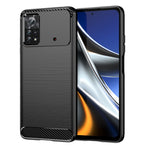 Custodia per telefono TPU in fibra di carbonio con trama spazzolata, For Xiaomi Poco M3 Pro 5G, For Xiaomi Poco X3 GT, For Xiaomi Poco X4 NFC 5G, For Xiaomi Poco M4 Pro 5G, For Xiaomi Poco F4, For Xiaomi Poco X4 Pro 5G, For Xiaomi Poco M4 Pro