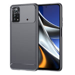Custodia per telefono TPU in fibra di carbonio con trama spazzolata, For Xiaomi Poco M3 Pro 5G, For Xiaomi Poco X3 GT, For Xiaomi Poco X4 NFC 5G, For Xiaomi Poco M4 Pro 5G, For Xiaomi Poco F4, For Xiaomi Poco X4 Pro 5G, For Xiaomi Poco M4 Pro