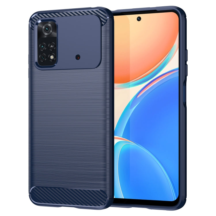 Custodia per telefono TPU in fibra di carbonio con trama spazzolata, For Xiaomi Poco M3 Pro 5G, For Xiaomi Poco X3 GT, For Xiaomi Poco X4 NFC 5G, For Xiaomi Poco M4 Pro 5G, For Xiaomi Poco F4, For Xiaomi Poco X4 Pro 5G, For Xiaomi Poco M4 Pro