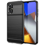 Custodia per telefono TPU in fibra di carbonio con trama spazzolata, For Xiaomi Poco M4 5G, For Xiaomi Poco X4 GT