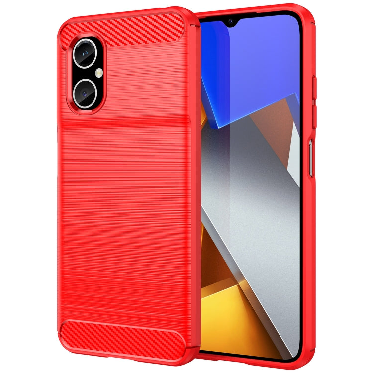 Custodia per telefono TPU in fibra di carbonio con trama spazzolata, For Xiaomi Poco M4 5G, For Xiaomi Poco X4 GT