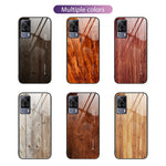 Custodia protettiva in vetro con venature del legno, For Realme 7, For vivo S9e, For vivo S9, For vivo S10, For vivo V15, For vivo V21