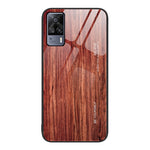 Custodia protettiva in vetro con venature del legno, For Realme 7, For vivo S9e, For vivo S9, For vivo S10, For vivo V15, For vivo V21