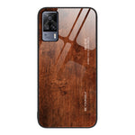 Custodia protettiva in vetro con venature del legno, For Realme 7, For vivo S9e, For vivo S9, For vivo S10, For vivo V15, For vivo V21