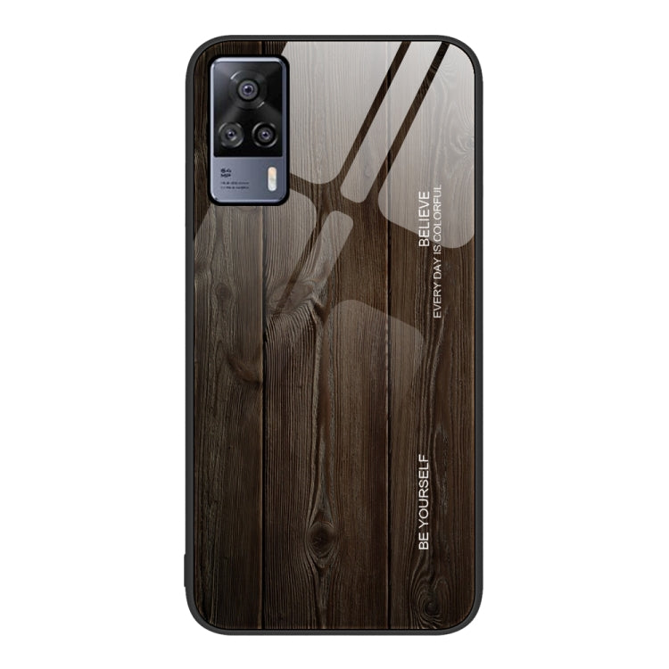 Custodia protettiva in vetro con venature del legno, For Realme 7, For vivo S9e, For vivo S9, For vivo S10, For vivo V15, For vivo V21