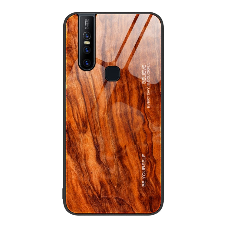 Custodia protettiva in vetro con venature del legno, For Realme 7, For vivo S9e, For vivo S9, For vivo S10, For vivo V15, For vivo V21