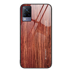 Custodia protettiva in vetro con venature del legno, For Realme 7, For vivo S9e, For vivo S9, For vivo S10, For vivo V15, For vivo V21
