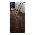 Custodia protettiva in vetro con venature del legno, For Realme 7, For vivo S9e, For vivo S9, For vivo S10, For vivo V15, For vivo V21