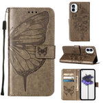Custodia per telefono in pelle con farfalla goffrata, For Nothing Phone 1