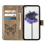 Custodia per telefono in pelle con farfalla goffrata, For Nothing Phone 1