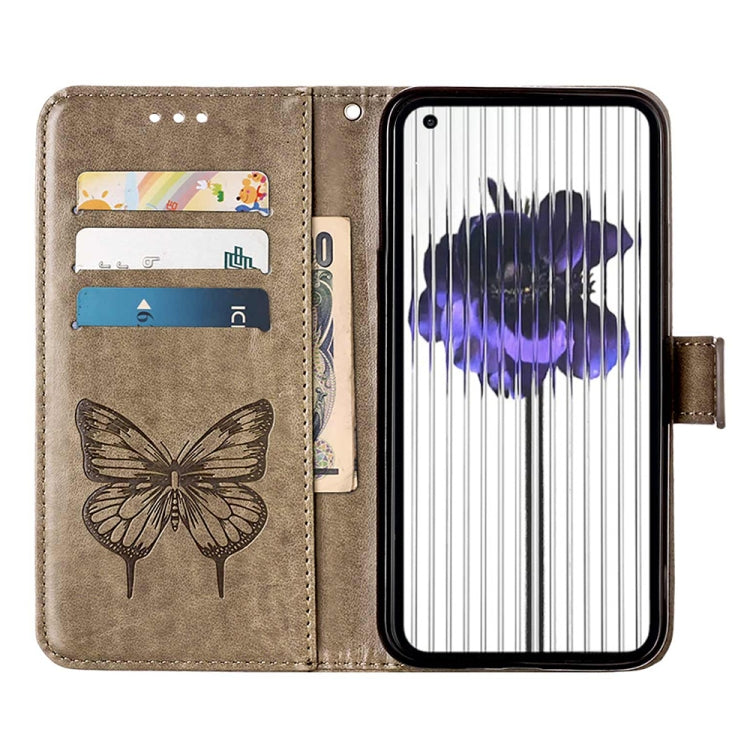 Custodia per telefono in pelle con farfalla goffrata, For Nothing Phone 1
