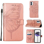 Custodia per telefono in pelle con farfalla goffrata, For Nothing Phone 1