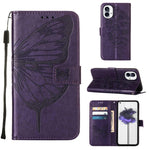 Custodia per telefono in pelle con farfalla goffrata, For Nothing Phone 1