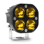 Auto 3 pollici 4 LED Spotlight 20W / 2000LM / 6000K / DC9-80V, Continuous Spotlight(White Light), Continuous Spotlight(Yellow Light)