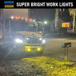 Faretto bicolore continuo da 3 pollici per auto 20W / 2000LM / DC9-30V, Two-color Spotlight