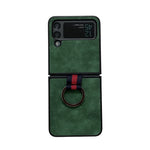 Marocco Texture PU + TPU + PC Custodia per telefono antiurto con anello, For Samsung Galaxy Z Flip4