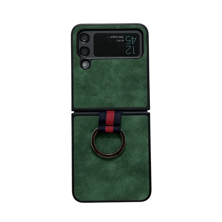 Marocco Texture PU + TPU + PC Custodia per telefono antiurto con anello, For Samsung Galaxy Z Flip4