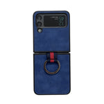 Marocco Texture PU + TPU + PC Custodia per telefono antiurto con anello, For Samsung Galaxy Z Flip4