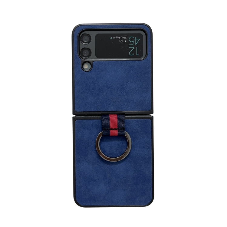 Marocco Texture PU + TPU + PC Custodia per telefono antiurto con anello, For Samsung Galaxy Z Flip4