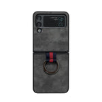 Marocco Texture PU + TPU + PC Custodia per telefono antiurto con anello, For Samsung Galaxy Z Flip4