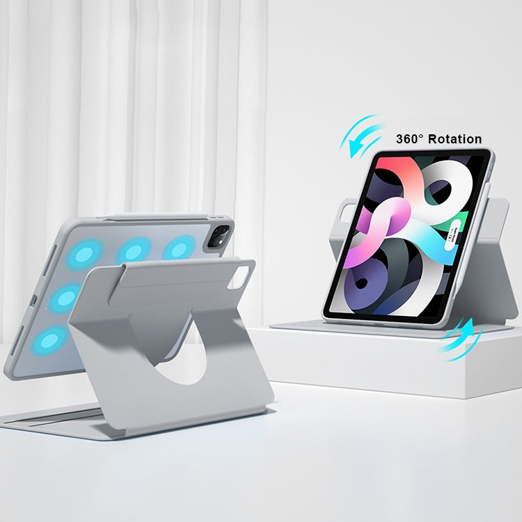 Supporto anteriore girevole Custodia per tablet Smart posteriore trasparente, For iPad mini 6 / mini 2024, For iPad 10.2 2019 / 2020 / 2021, For iPad Air 2022 / 2020 10.9, For iPad Pro 11 2018 / 2020 / 2021