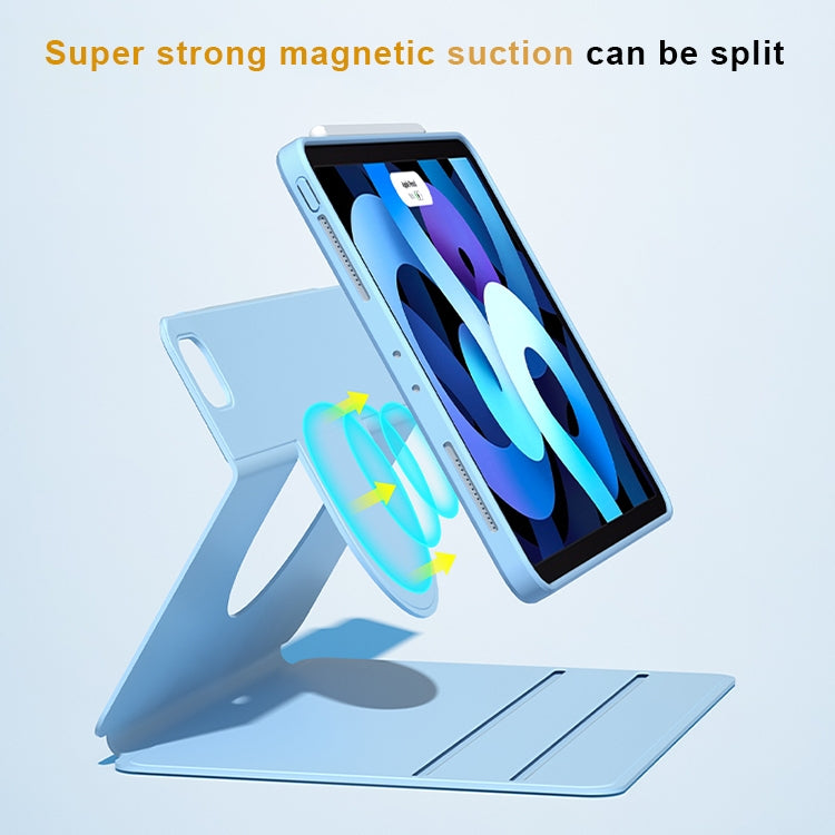Supporto anteriore girevole Custodia per tablet Smart posteriore trasparente, For iPad mini 6 / mini 2024, For iPad 10.2 2019 / 2020 / 2021, For iPad Air 2022 / 2020 10.9, For iPad Pro 11 2018 / 2020 / 2021