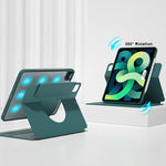 Supporto anteriore girevole Custodia per tablet Smart posteriore trasparente, For iPad mini 6 / mini 2024, For iPad 10.2 2019 / 2020 / 2021, For iPad Air 2022 / 2020 10.9, For iPad Pro 11 2018 / 2020 / 2021