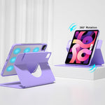Supporto anteriore girevole Custodia per tablet Smart posteriore trasparente, For iPad mini 6 / mini 2024, For iPad 10.2 2019 / 2020 / 2021, For iPad Air 2022 / 2020 10.9, For iPad Pro 11 2018 / 2020 / 2021