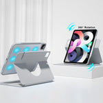 Supporto anteriore girevole Custodia per tablet Smart posteriore trasparente, For iPad mini 6 / mini 2024, For iPad 10.2 2019 / 2020 / 2021, For iPad Air 2022 / 2020 10.9, For iPad Pro 11 2018 / 2020 / 2021
