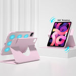 Supporto anteriore girevole Custodia per tablet Smart posteriore trasparente, For iPad mini 6 / mini 2024, For iPad 10.2 2019 / 2020 / 2021, For iPad Air 2022 / 2020 10.9, For iPad Pro 11 2018 / 2020 / 2021