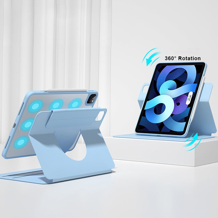 Supporto anteriore girevole Custodia per tablet Smart posteriore trasparente, For iPad mini 6 / mini 2024, For iPad 10.2 2019 / 2020 / 2021, For iPad Air 2022 / 2020 10.9, For iPad Pro 11 2018 / 2020 / 2021